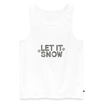 Let it snow - Débardeur bio Premium Homme - blanc - Devant - AI Model Male 178 light (178cm)