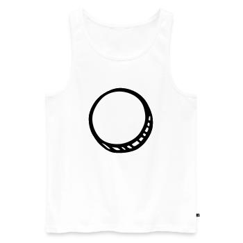 White Hole - Débardeur bio Premium Homme - blanc - Devant - Michal (187cm)