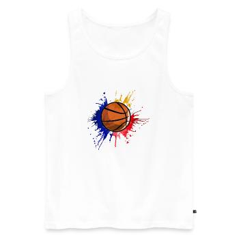 Philippines Filipino Flag Basketball I Cadeau - Débardeur bio Premium Homme - blanc - Devant - AI Model Male 178 light (178cm)