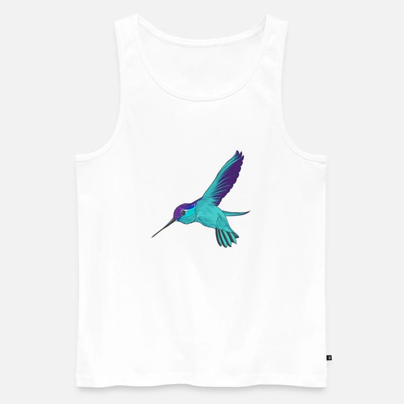 Kolibri - Männer Premium Bio Tank Top - Weiß