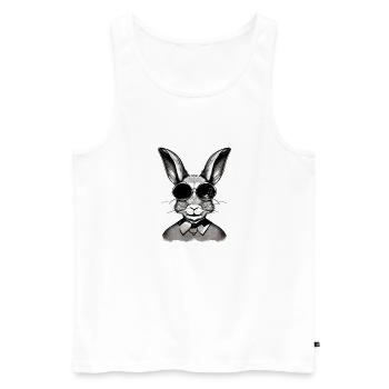 Funny Bunny Easter Bunny Easter - Men's Premium Organic Tank Top - white - Front - Michal (187cm)
