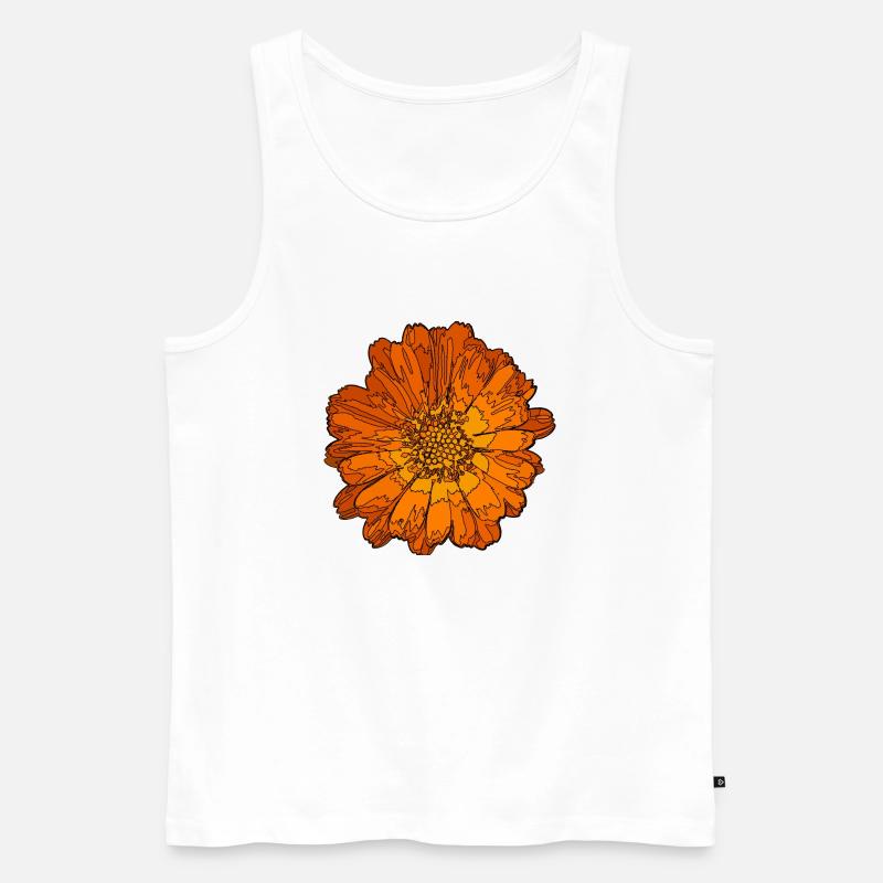 Ringelblume blume - Männer Premium Bio Tank Top - Weiß