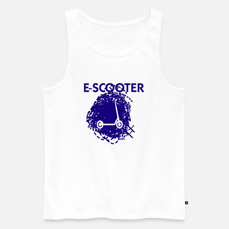 E-Scooter Roller Scooter - Männer Premium Bio Tank Top - Weiß
