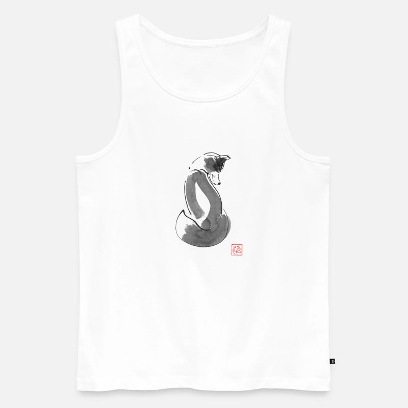 Fuchs Einfach - Männer Premium Bio Tank Top - Weiß