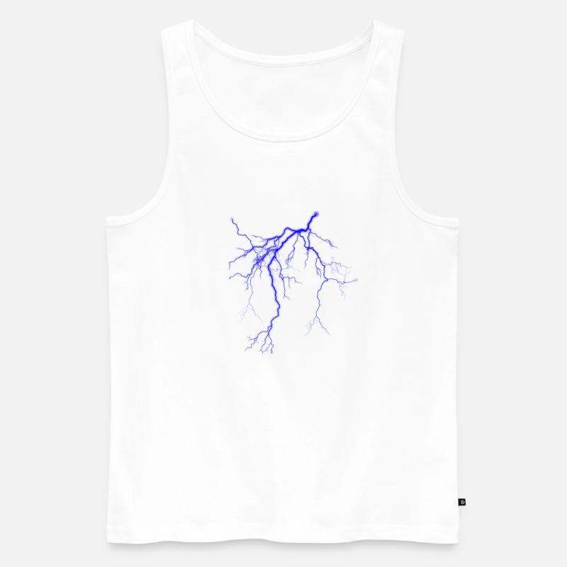 blaue blitze - Männer Premium Bio Tank Top - Weiß