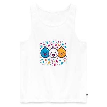 Joie de carnaval avec des confettis - Débardeur bio Premium Homme - blanc - Devant - Michal (187cm)