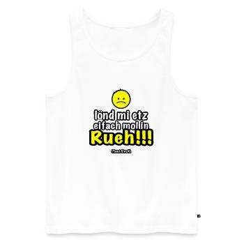 lönd mi etz eifach mol in Rueh > Vektor - Männer Premium Bio Tank Top - Weiß - Vorne - AI Model Male 178 light (178cm)