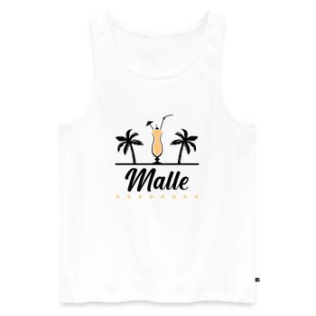 Malle - Débardeur bio Premium Homme - blanc - Devant - AI Model Male 178 light (178cm)