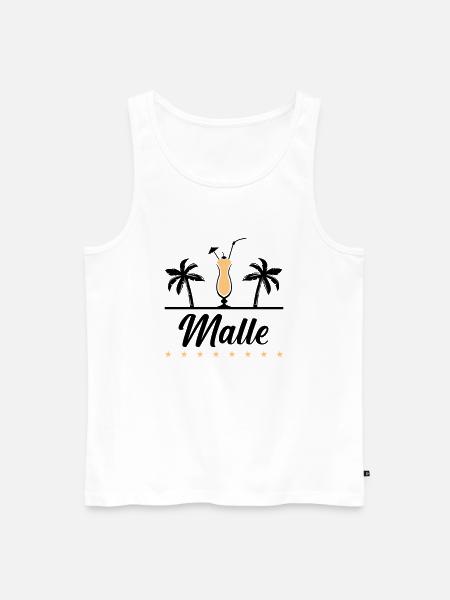 malle - Männer Premium Bio Tank Top - Weiß