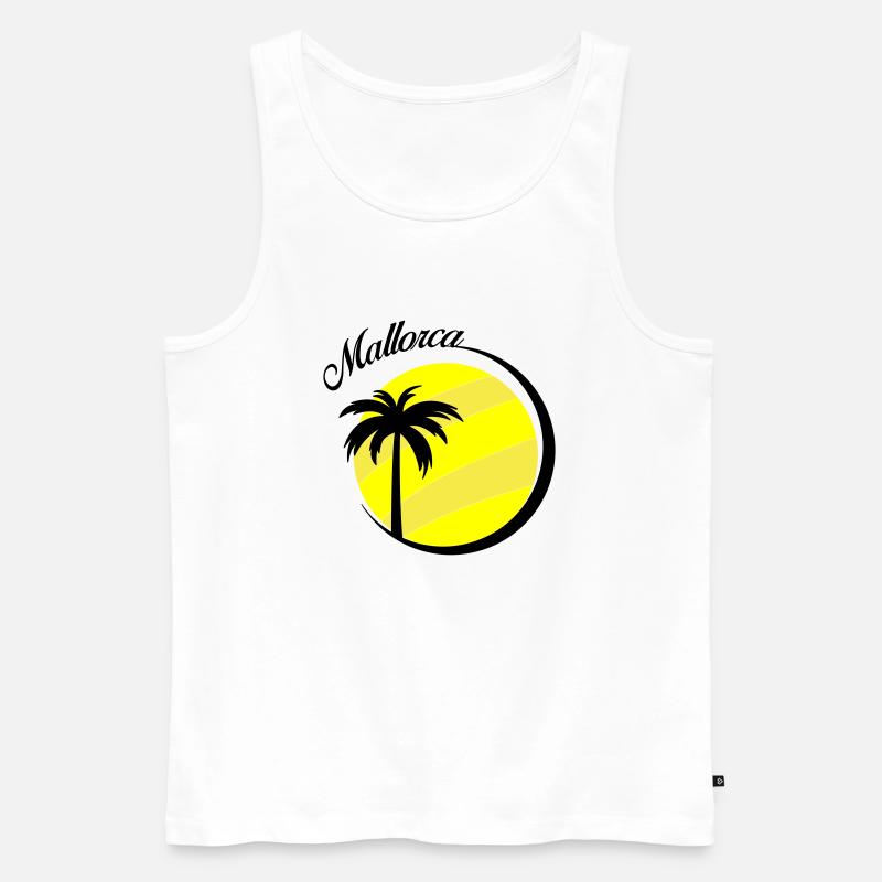 mallorca - Männer Premium Bio Tank Top - Weiß