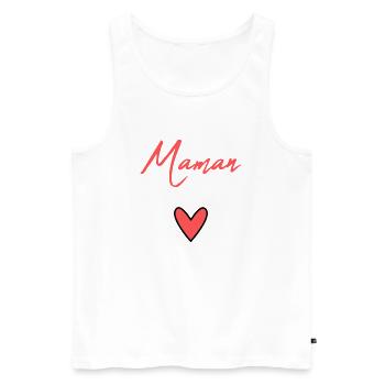MOM. MOTHER'S DAY. HEART. FEAST. HAPPY BIRTHDAY MAM - Men's Premium Organic Tank Top - white - Front - Michal (187cm)