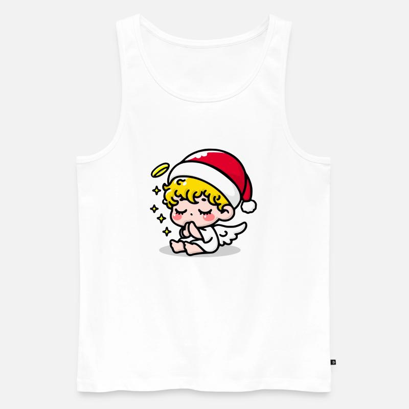 Weihnachtsengel - Männer Premium Bio Tank Top - Weiß