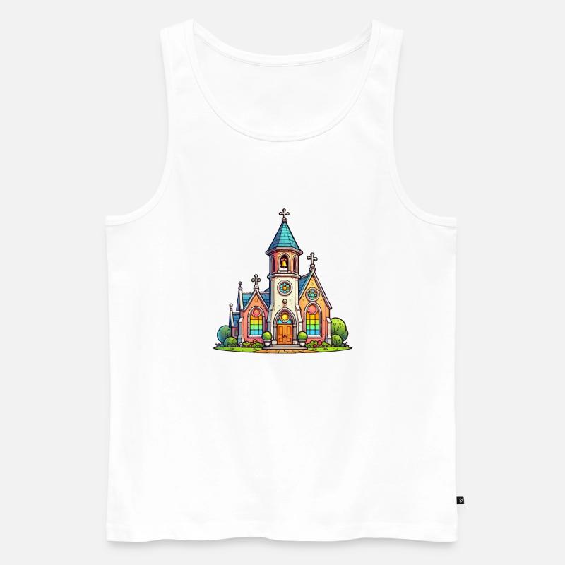 Kirche - Männer Premium Bio Tank Top - Weiß