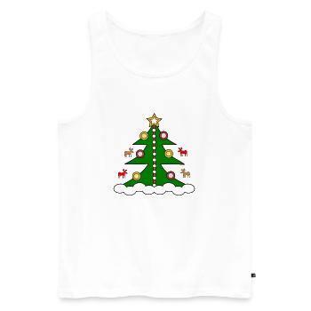 Christmas Tree - Männer Premium Bio Tank Top - Weiß - Vorne - Michal (187cm)
