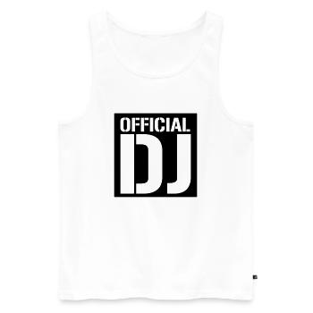 Official DJ - Men's Premium Organic Tank Top - white - Front - AI Model Male 178 light (178cm)