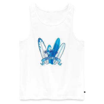 Summer vibes 3 - Débardeur bio Premium Homme - blanc - Devant - Michal (187cm)
