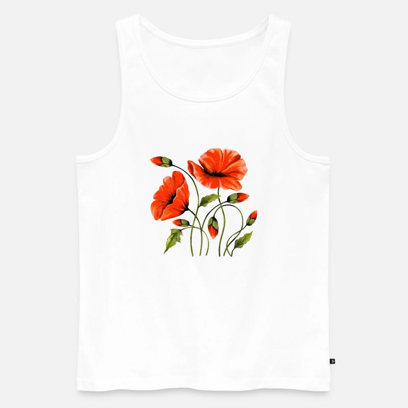 Fleur - Débardeur bio Premium Homme - blanc