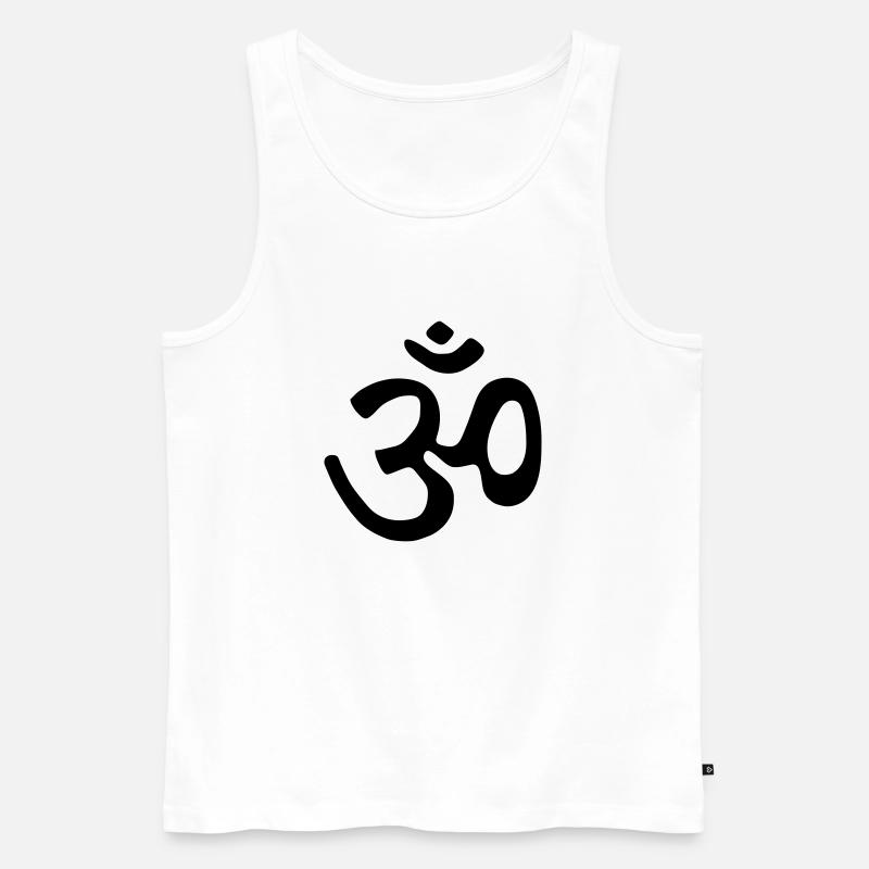 om_klein - Männer Premium Bio Tank Top - Weiß