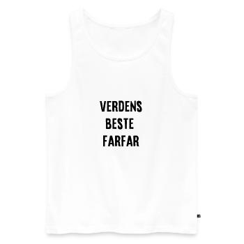Der beste Großvater der Welt - Männer Premium Bio Tank Top - Weiß - Vorne - Michal (187cm)