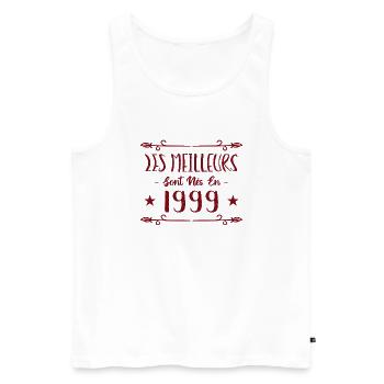 Les meilleurs sont nés en 1999 - Débardeur bio Premium Homme - blanc - Devant - Michal (187cm)
