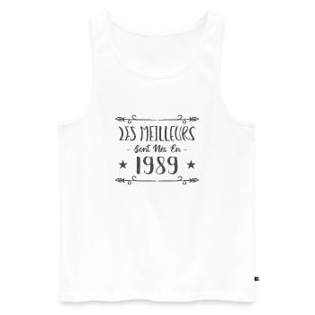 Les meilleurs sont nés en 1989 - Débardeur bio Premium Homme - blanc - Devant - Michal (187cm)