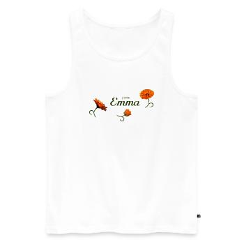 Emma's Birthday Emma - Men's Premium Organic Tank Top - white - Front - AI Model Male 178 light (178cm)