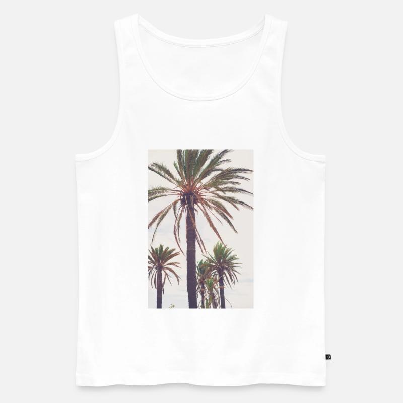 Palm Beach - Männer Premium Bio Tank Top - Weiß