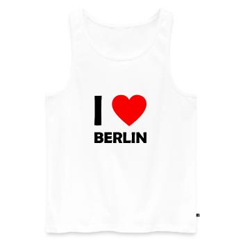 I Love Berlin - Männer Premium Bio Tank Top - Weiß - Vorne - Michal (187cm)