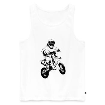 Children's motocross - KIDS MX - Men's Premium Organic Tank Top - white - Front - AI Model Male 178 light (178cm)