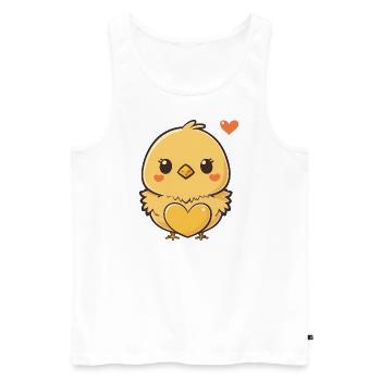 Sweet Easter chicks - Men's Premium Organic Tank Top - white - Front - AI Model Male 178 light (178cm)