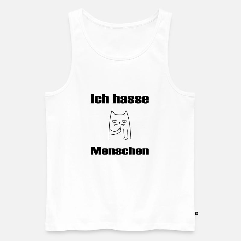 Ich hasse Menschen - Männer Premium Bio Tank Top - Weiß