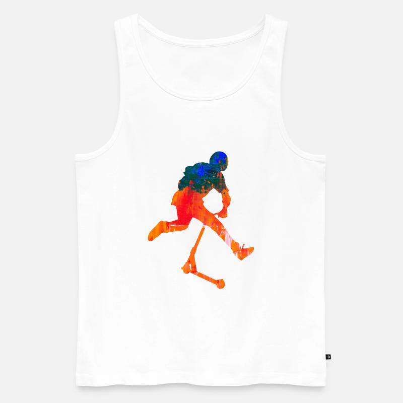 Freestyle-Roller - Männer Premium Bio Tank Top - Weiß