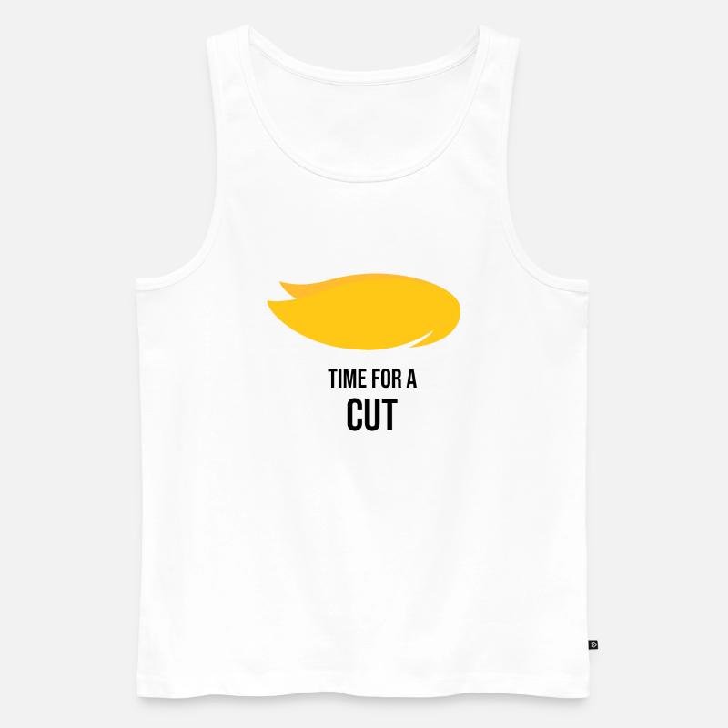 Time for a cut - Männer Premium Bio Tank Top - Weiß