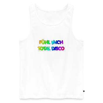 FÜHL MICH DISCO - Männer Premium Bio Tank Top - Weiß - Vorne - Michal (187cm)