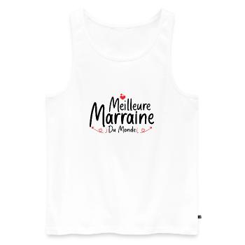 La Meilleure Marraine Du Monde - Débardeur bio Premium Homme - blanc - Devant - Michal (187cm)