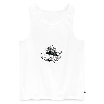 Sauver les baleines animaux baleine conservation de la nature bien-être animal - Débardeur bio Premium Homme - blanc - Devant - Michal (187cm)