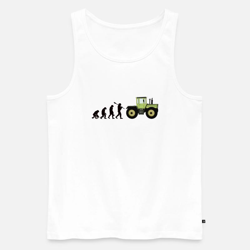 Unimog - Evolution - Oldtimer - Offroad - MB Trac - Männer Premium Bio Tank Top - Weiß