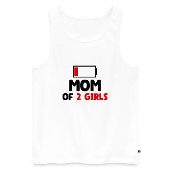 Maman de 2 filles - Débardeur bio Premium Homme - blanc - Devant - Michal (187cm)