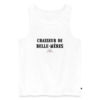 chasseur de belle-mères - Débardeur bio Premium Homme - blanc - Devant - Michal (187cm)
