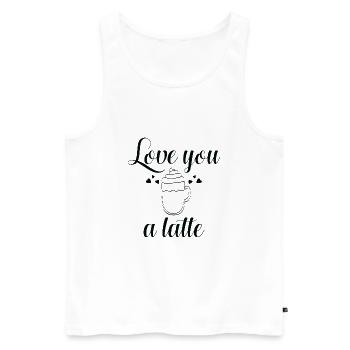 Love You A Latte - Männer Premium Bio Tank Top - Weiß - Vorne - Michal (187cm)