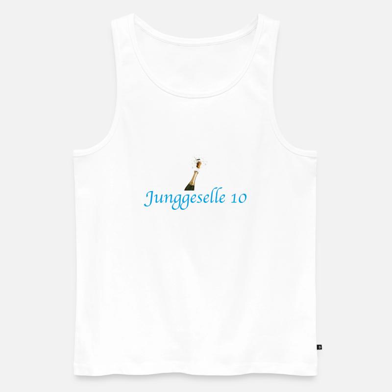 Junggeselle 10 - Männer Premium Bio Tank Top - Weiß