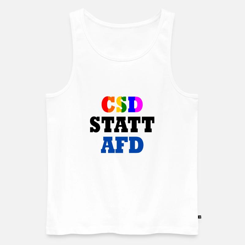 Csd statt afd - Männer Premium Bio Tank Top - Weiß