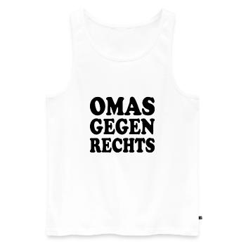 Omas gegen rechts - Männer Premium Bio Tank Top - Weiß - Vorne - Michal (187cm)