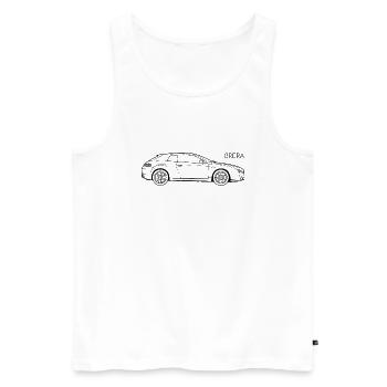 Brera - Débardeur bio Premium Homme - blanc - Devant - AI Model Male 178 light (178cm)