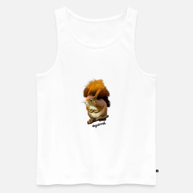 Eichhörnchen, Squirrel , süsses Eichhörnchen - Männer Premium Bio Tank Top - Weiß