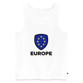 Le drapeau européen Union - Débardeur bio Premium Homme - blanc - Devant - AI Model Male 178 light (178cm)