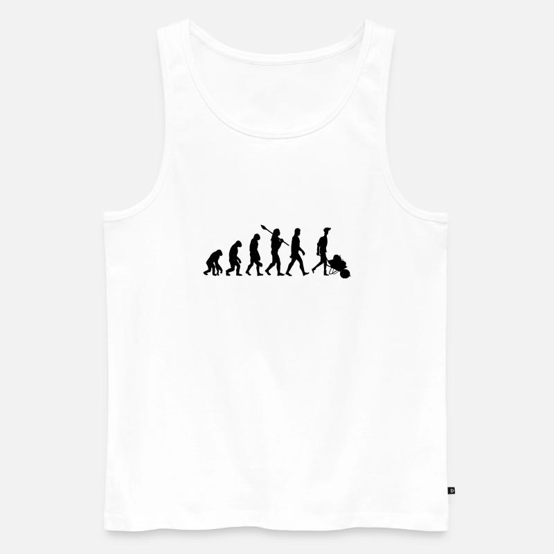 Evolution des Gärtners - Männer Premium Bio Tank Top - Weiß