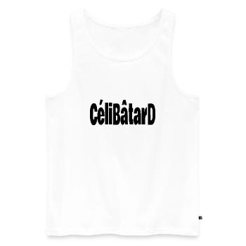 célibâtard - Débardeur bio Premium Homme - blanc - Devant - AI Model Male 178 light (178cm)