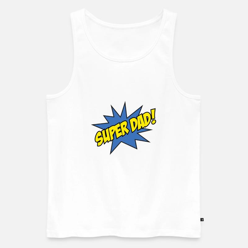 Super Papa! - Männer Premium Bio Tank Top - Weiß