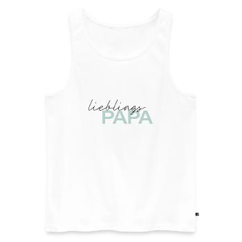 Lieblings papa - Männer Premium Bio Tank Top - Weiß - Vorne - Michal (187cm)